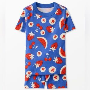 Hanna Andersson HannaJams Organic Cotton Short Johns Pajamas Fruit Party Blue 5